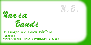 maria bandi business card